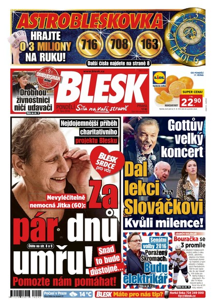 E-magazín Blesk - 17.10.2016 - CZECH NEWS CENTER a. s.
