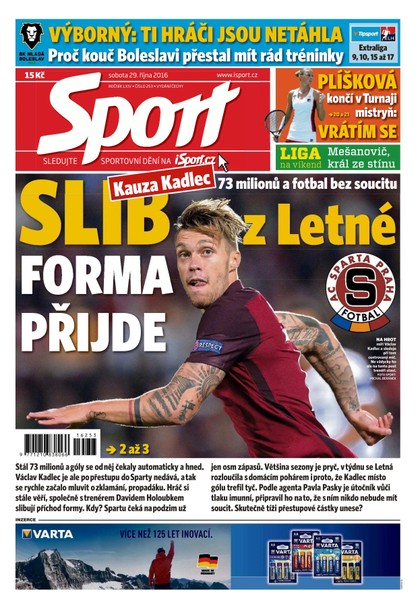 E-magazín Sport - 29.10.2016 - CZECH NEWS CENTER a. s.