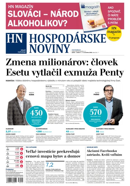 E-magazín Hospodárske noviny 04.11.2016 - MAFRA Slovakia, a.s.