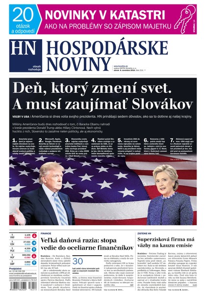 E-magazín Hospodárske noviny 08.11.2016 - MAFRA Slovakia, a.s.