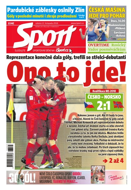 E-magazín Sport - 12.11.2016 - CZECH NEWS CENTER a. s.