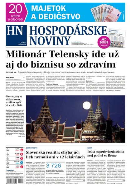E-magazín Hospodárske noviny 15.11.2016 - MAFRA Slovakia, a.s.