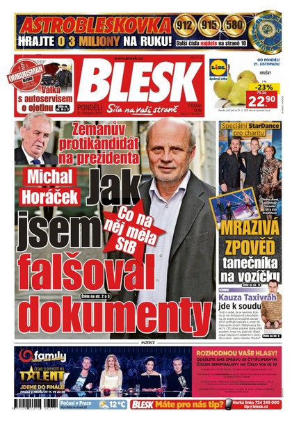 E-magazín Blesk - 21.11.2016 - CZECH NEWS CENTER a. s.