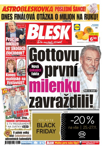 E-magazín Blesk - 24.11.2016 - CZECH NEWS CENTER a. s.