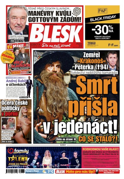 E-magazín Blesk - 26.11.2016 - CZECH NEWS CENTER a. s.