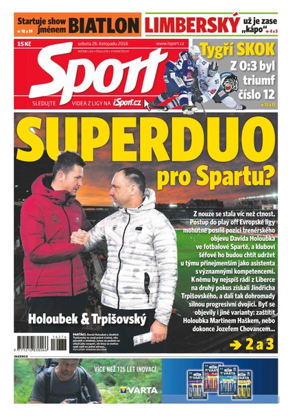E-magazín Sport - 26.11.2016 - CZECH NEWS CENTER a. s.