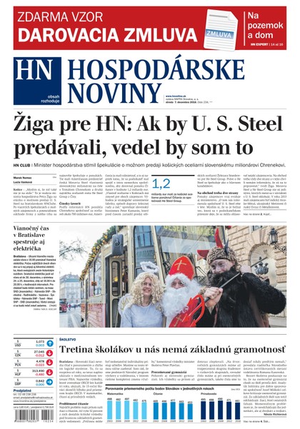E-magazín Hospodárske noviny 07.12.2016 - MAFRA Slovakia, a.s.