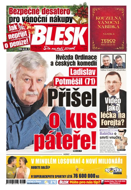 E-magazín Blesk - 7.12.2016 - CZECH NEWS CENTER a. s.