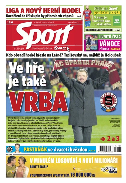 E-magazín Sport - 7.12.2016 - CZECH NEWS CENTER a. s.