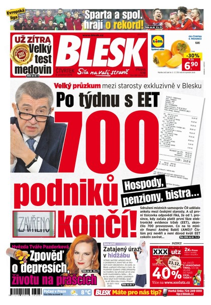 E-magazín Blesk - 8.12.2016 - CZECH NEWS CENTER a. s.