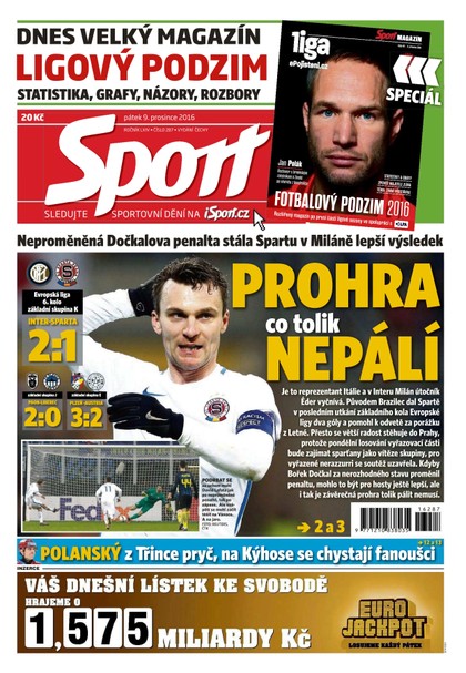 E-magazín Sport - 9.12.2016 - CZECH NEWS CENTER a. s.