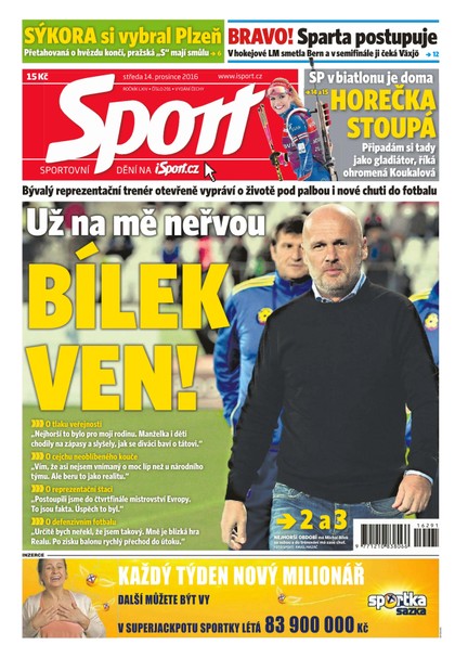 E-magazín Sport - 14.12.2016 - CZECH NEWS CENTER a. s.