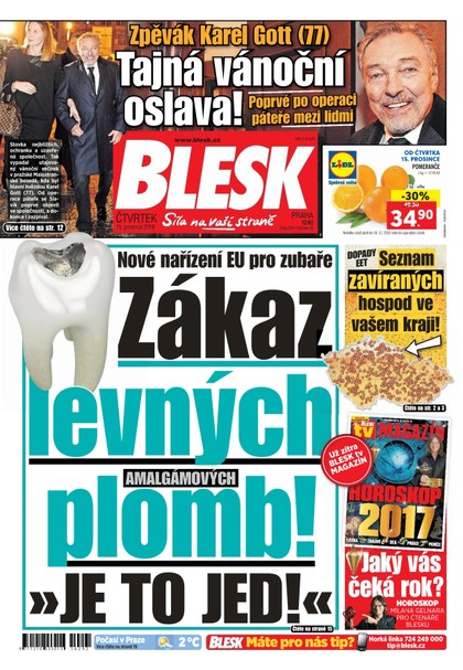 E-magazín Blesk - 15.12.2016 - CZECH NEWS CENTER a. s.