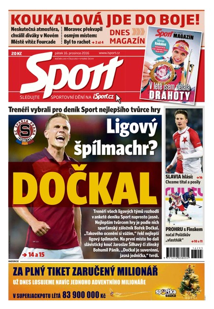 E-magazín Sport - 16.12.2016 - CZECH NEWS CENTER a. s.