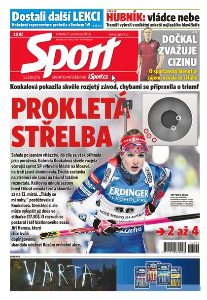 E-magazín Sport - 17.12.2016 - CZECH NEWS CENTER a. s.