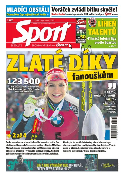 E-magazín Sport - 19.12.2016 - CZECH NEWS CENTER a. s.
