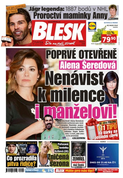 E-magazín Blesk - 22.12.2016 - CZECH NEWS CENTER a. s.