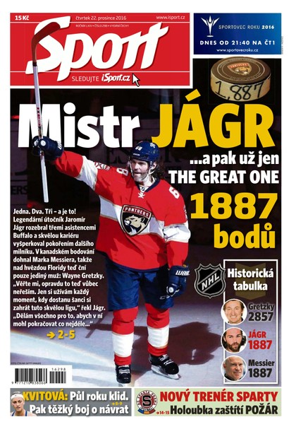 E-magazín Sport - 22.12.2016 - CZECH NEWS CENTER a. s.
