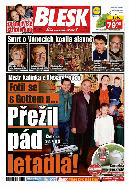 E-magazín Blesk - 27.12.2016 - CZECH NEWS CENTER a. s.
