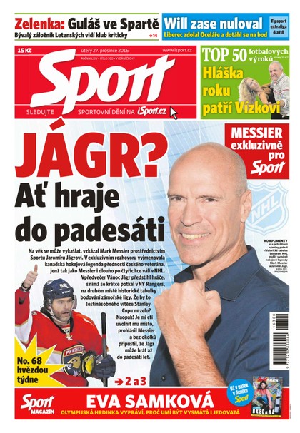 E-magazín Sport - 27.12.2016 - CZECH NEWS CENTER a. s.