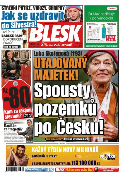 E-magazín Blesk - 28.12.2016 - CZECH NEWS CENTER a. s.