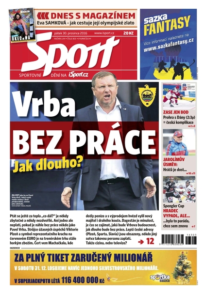 E-magazín Sport - 30.12.2016 - CZECH NEWS CENTER a. s.