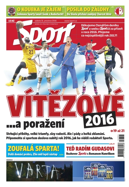 E-magazín Sport - 31.12.2016 - CZECH NEWS CENTER a. s.