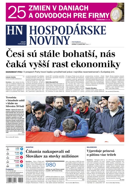 E-magazín Hospodárske noviny 02.01.2016 - MAFRA Slovakia, a.s.