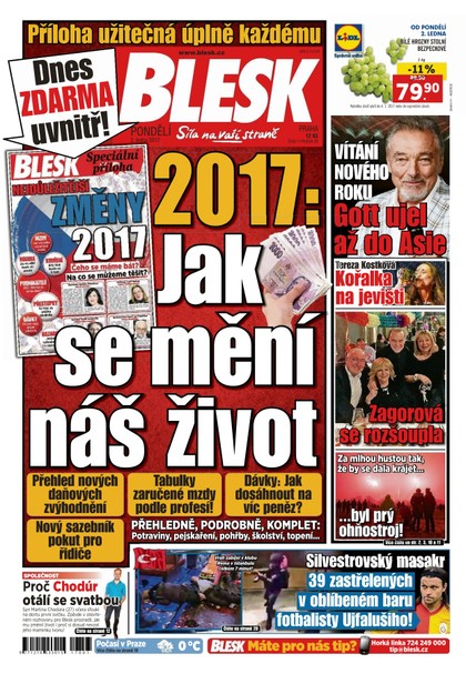 E-magazín Blesk - 2.1.2017 - CZECH NEWS CENTER a. s.