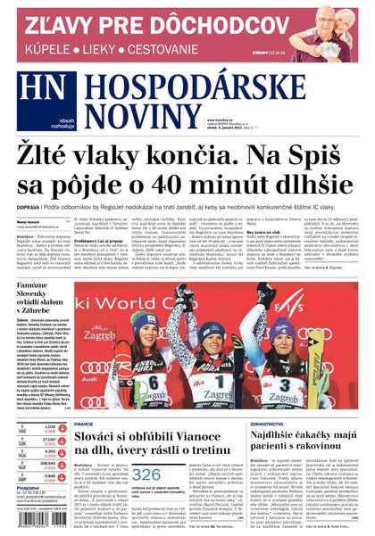 E-magazín Hospodárske noviny 04.01.2017 - MAFRA Slovakia, a.s.