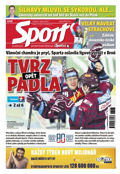 E-magazín Sport - 4.1.2017 - CZECH NEWS CENTER a. s.