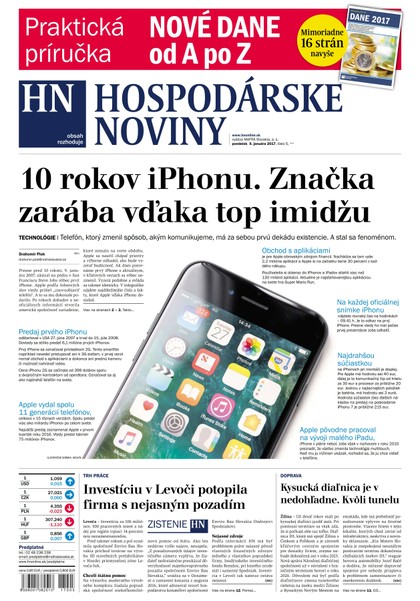 E-magazín Hospodárske noviny 09.01.2017 - MAFRA Slovakia, a.s.