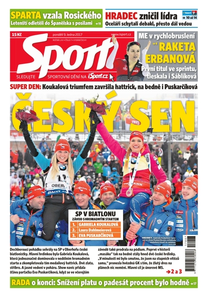E-magazín Sport - 9.1.2017 - CZECH NEWS CENTER a. s.