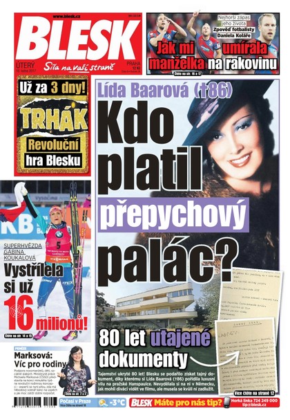 E-magazín Blesk - 10.1.2017 - CZECH NEWS CENTER a. s.