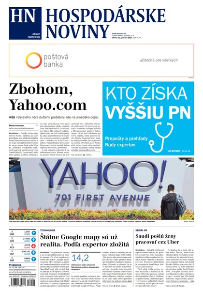 E-magazín Hospodárske noviny 11.01.2017 - MAFRA Slovakia, a.s.