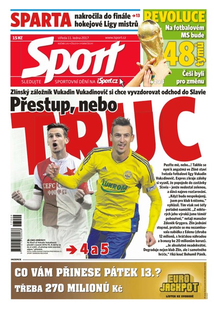 E-magazín Sport - 11.1.2017 - CZECH NEWS CENTER a. s.