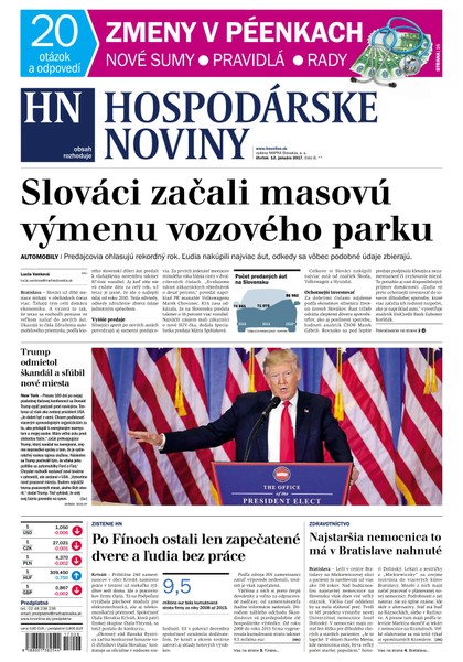 E-magazín Hospodárske noviny 12.01.2017 - MAFRA Slovakia, a.s.