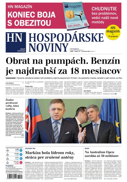 E-magazín Hospodárske noviny 13.1.2017 - MAFRA Slovakia, a.s.