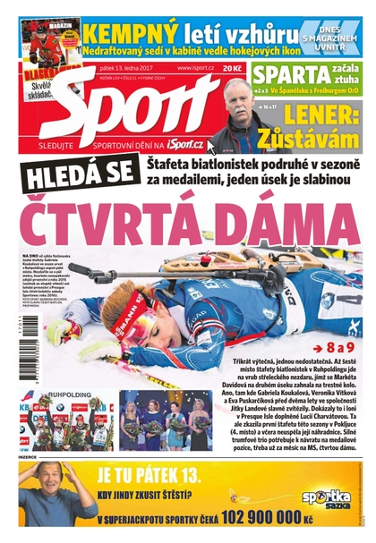 E-magazín Sport - 13.1.2017 - CZECH NEWS CENTER a. s.