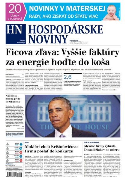 E-magazín Hospodárske noviny 19.01.2017 - MAFRA Slovakia, a.s.