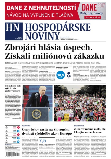 E-magazín Hospodárske noviny 23.01.2017 - MAFRA Slovakia, a.s.