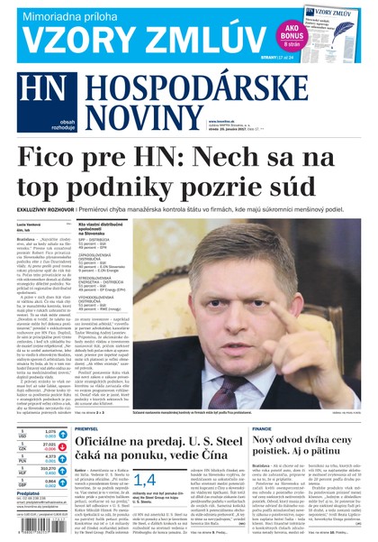 E-magazín Hospodárske noviny 25.01.2017 - MAFRA Slovakia, a.s.