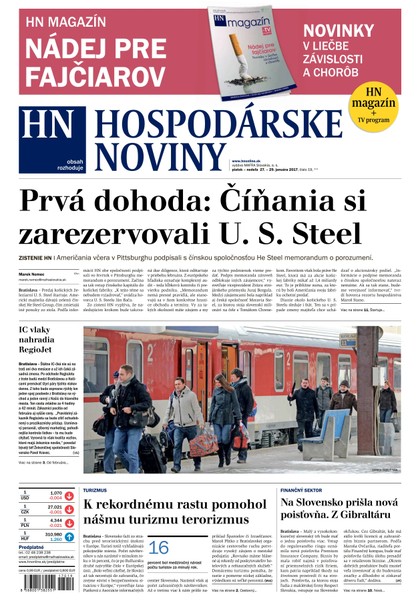 E-magazín Hospodárske noviny 27.01.2017 - MAFRA Slovakia, a.s.