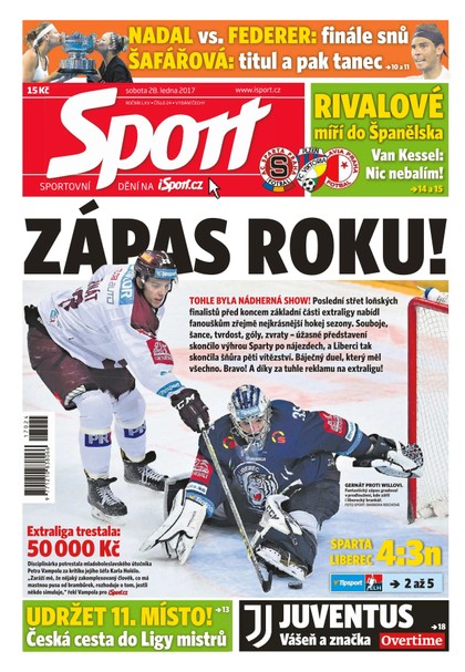 E-magazín Sport - 28.1.2017 - CZECH NEWS CENTER a. s.