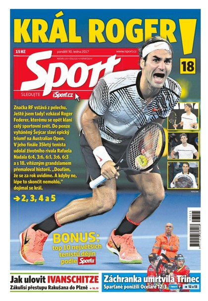 E-magazín Sport - 30.1.2017 - CZECH NEWS CENTER a. s.