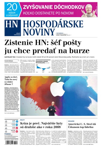 E-magazín Hospodárske noviny 02.02.2017 - MAFRA Slovakia, a.s.