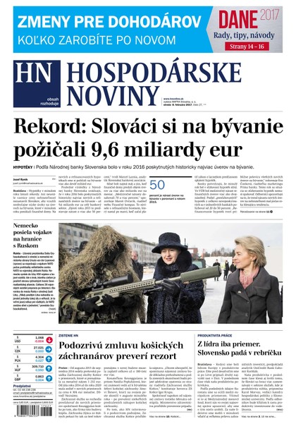 E-magazín Hospodárske noviny 08.02.2017 - MAFRA Slovakia, a.s.