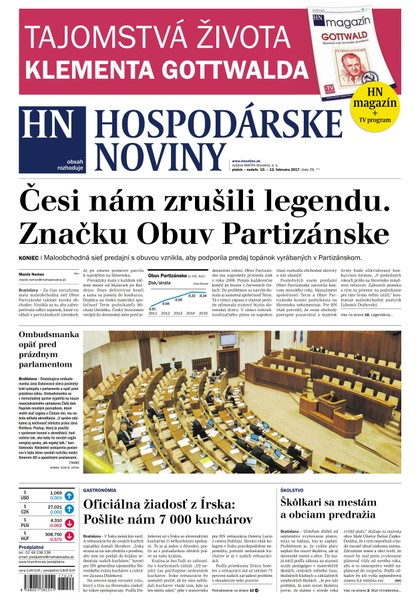 E-magazín Hospodárske noviny 10.02.2017 - MAFRA Slovakia, a.s.