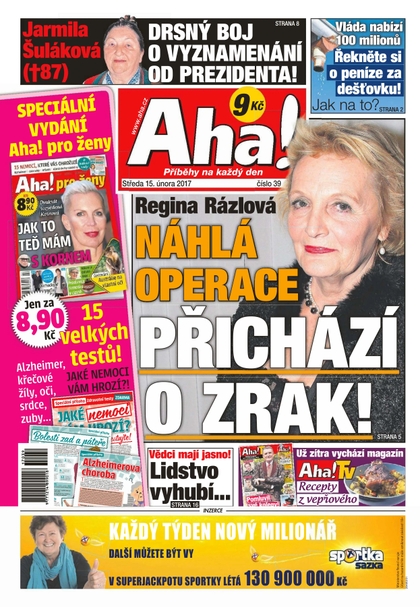 E-magazín AHA! - 15.2.2017 - CZECH NEWS CENTER a. s.