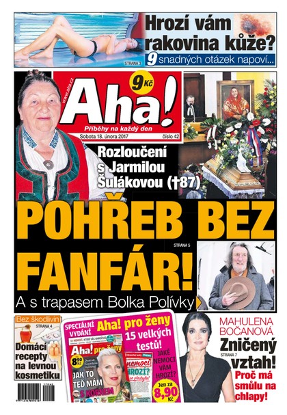 E-magazín AHA! - 18.2.2017 - CZECH NEWS CENTER a. s.